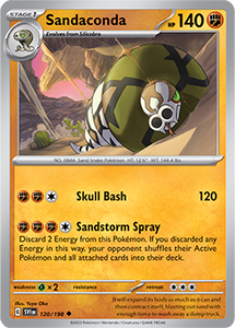 SCARLET AND VIOLET, Base Set - 120/198 : Sandaconda (Non Holo) (7911314325751)