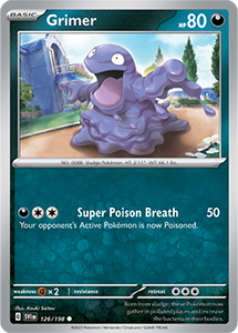 SCARLET AND VIOLET, Base Set - 126/198 : Grimer (Non Holo) (7911131185399)