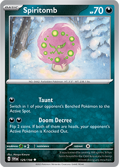 SCARLET AND VIOLET, Base Set - 129/198 : Spiritomb (Non Holo) (7911317471479)