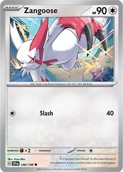 SCARLET AND VIOLET, Base Set - 146/198 : Zangoose (Non Holo) (7911131873527)