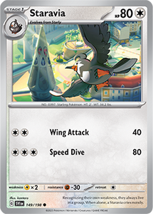 SCARLET AND VIOLET, Base Set - 149/198 : Staravia (Non Holo) (7911132004599)