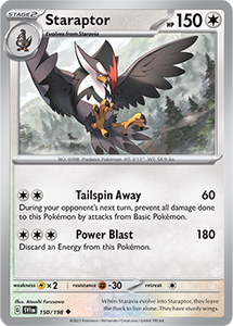 SCARLET AND VIOLET, Base Set - 150/198 : Staraptor (Non Holo) (7911317799159)