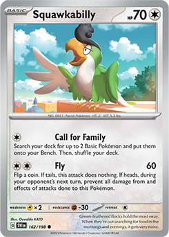 SCARLET AND VIOLET, Base Set - 162/198 : Squawkabilly (Non Holo) (7911132365047)