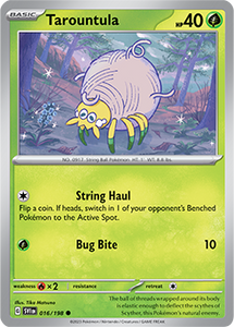 SCARLET AND VIOLET, Base Set - 016/198 : Tarountula (Non Holo) (7911125418231)