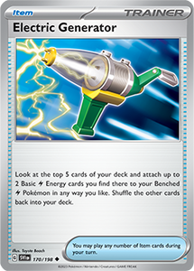 SCARLET AND VIOLET, Base Set - 170/198 : Electric Generator (Non Holo) (7911318520055)