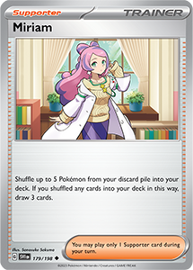 SCARLET AND VIOLET, Base Set - 179/198 : Miriam (Non Holo) (7911318978807)