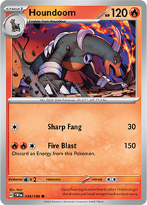 SCARLET AND VIOLET, Base Set - 034/198 : Houndoom (Non Holo) (7911126892791)