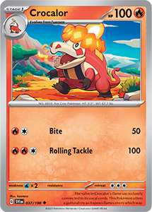 SCARLET AND VIOLET, Base Set - 037/198 : Crocalor (Non Holo) (7911134167287)