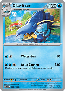 SCARLET AND VIOLET, Base Set - 050/198 : Clawitzer (Non Holo) (7911127843063)