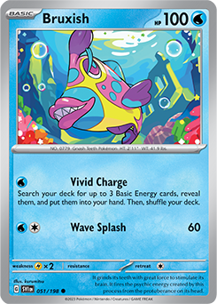 SCARLET AND VIOLET, Base Set - 051/198 : Bruxish (Non Holo) (7911127875831)