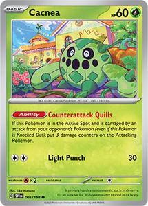 SCARLET AND VIOLET, Base Set - 005/198 : Cacnea (Non Holo) (7911125123319)