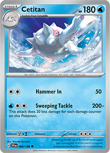 SCARLET AND VIOLET, Base Set - 060/198 : Cetitan (Non Holo) (7911312654583)