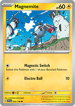 SCARLET AND VIOLET, Base Set - 063/198 : Magnemite (Non Holo) (7911128269047)