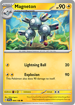 SCARLET AND VIOLET, Base Set - 064/198 : Magneton (Non Holo) (7911128301815)