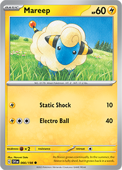 SCARLET AND VIOLET, Base Set - 066/198 : Mareep (Non Holo) (7911128367351)