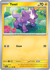 SCARLET AND VIOLET, Base Set - 071/198 : Toxel (Non Holo) (7911128596727)