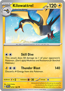 SCARLET AND VIOLET, Base Set - 079/198 : Kilowattrel (Non Holo) (7911313375479)