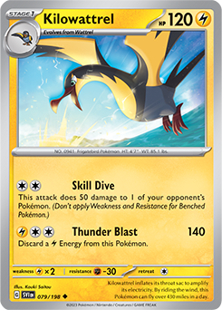 SCARLET AND VIOLET, Base Set - 079/198 : Kilowattrel (Non Holo) (7911313375479)