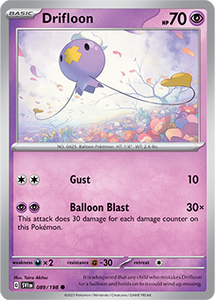 SCARLET AND VIOLET, Base Set - 089/198 : Drifloon (Reverse Holo) (7911330939127)