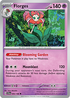 SCARLET AND VIOLET, Base Set - 093/198 : Florges (Non Holo) (7911313703159)