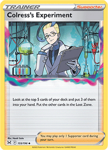 SWORD AND SHIELD, Lost Origin - 155/196 : Colress's Experiment (Reverse Holo) (7772604399863)