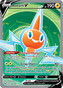 SWORD AND SHIELD, Lost Origin - 176/196 : Rotom V (Full Art) (7766308880631)