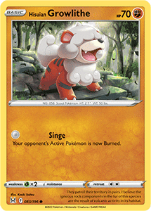 SWORD AND SHIELD, Lost Origin - 083/196 : Growlithe (Reverse Holo) (7766581510391)