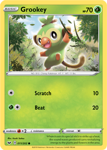 SWORD AND SHIELD, Base Set - 011/202 : Grookey (Reverse Holo) (6103592042662)