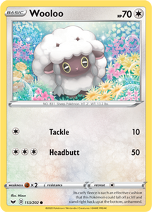 SWORD AND SHIELD, Base Set - 153/202 : Wooloo (Reverse Holo) (6103999905958)