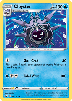 SWORD AND SHIELD, Base Set - 041/202 : Cloyster (Reverse Holo) (7736385831159)