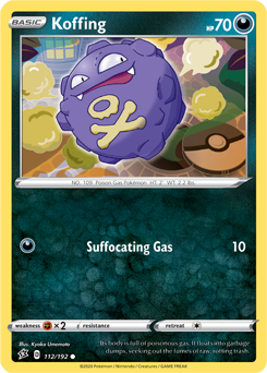 SWORD AND SHIELD, Rebel Clash - 112/192 : Koffing (Reverse Holo) (6103196696742)
