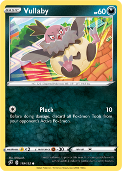 SWORD AND SHIELD, Rebel Clash - 119/192 : Vullaby (Reverse Holo) (6103195582630)