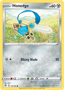 SWORD AND SHIELD, REBEL CLASH - 133/192 : Honedge (Reverse Holo) (5640535769254)