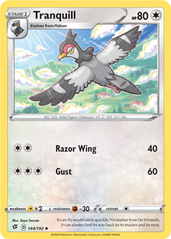 SWORD AND SHIELD, Rebel Clash - 144/192 : Tranquill (Reverse Holo) (6103202529446)