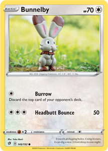 SWORD AND SHIELD, REBEL CLASH - 146/192 : Bunnelby (Reverse Holo) (5638074433702)
