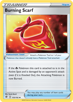 SWORD AND SHIELD, Rebel Clash - 155/192 : Burning Scarf (Reverse Holo) (5857477460134)