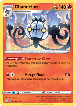 SWORD AND SHIELD, REBEL CLASH - 033/192 : Chandelure (Reverse Holo) (5473448231078)