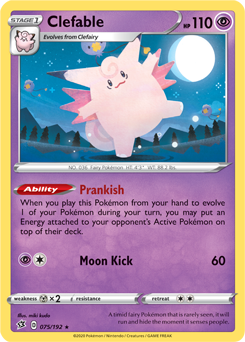 SWORD AND SHIELD, Rebel Clash - 075/192 : Clefable (Holo) (6103235166374)