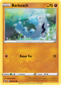 SWORD AND SHIELD, Rebel Clash - 099/192 : Barboach (Reverse Holo) (5857470054566)