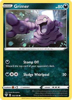 SWORD AND SHIELD, Darkness Ablaze - 100/192 : Grimer (Reverse Holo) (5731733209254)