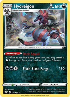 SWORD AND SHIELD, Darkness Ablaze - 110/192 : Hydreigon (Reverse Holo) (6077294051494)