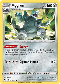 SWORD AND SHIELD, Darkness Ablaze - 123/192 : Aggron (Holo) (5857247232166)