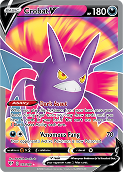 SWORD AND SHIELD, Darkness Ablaze - 182/192 : Crobat V (Full Art) (6581154119846)