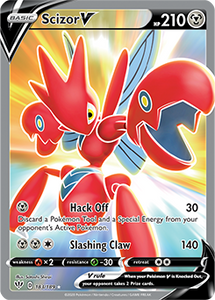 SWORD AND SHIELD, Darkness Ablaze - 183/192 : Scizor V (Full Art) (5857186087078)