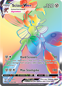 SWORD AND SHIELD, Darkness Ablaze - 193/189 : Scizor VMAX (Rainbow Rare) (7864352047351)