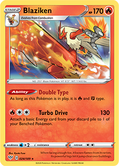 SWORD AND SHIELD, Darkness Ablaze - 024/192 : Blaziken (Reverse Holo) (6077266002086)