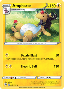 SWORD AND SHIELD, Darkness Ablaze - 057/192 : Ampharos (Reverse Holo) (6077271703718)