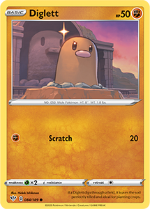 SWORD AND SHIELD, Darkness Ablaze - 084/192 : Diglett (Reverse Holo) (5731722264742)