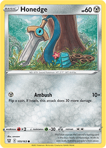 SWORD AND SHIELD, Battle Styles - 105/163 : Honedge (Reverse Holo) (7496703639799)