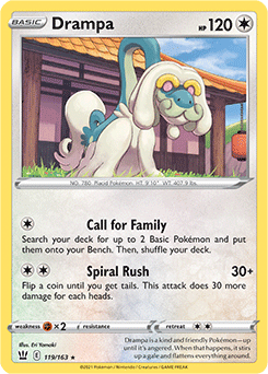 SWORD AND SHIELD, Battle Styles - 119/163 : Drampa (Reverse Holo) (7725063602423)